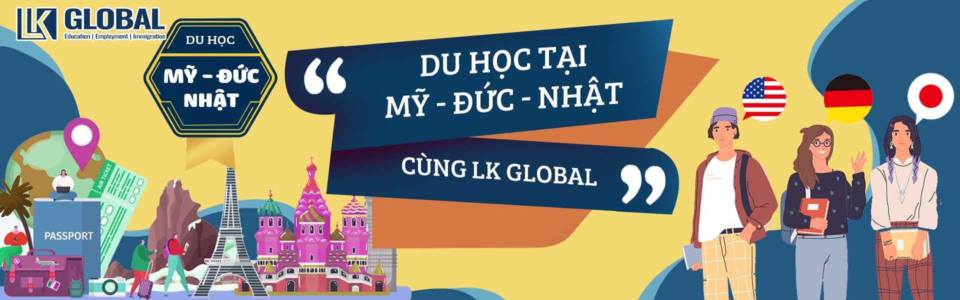 Du học tại Mỹ, Đức, Nhật